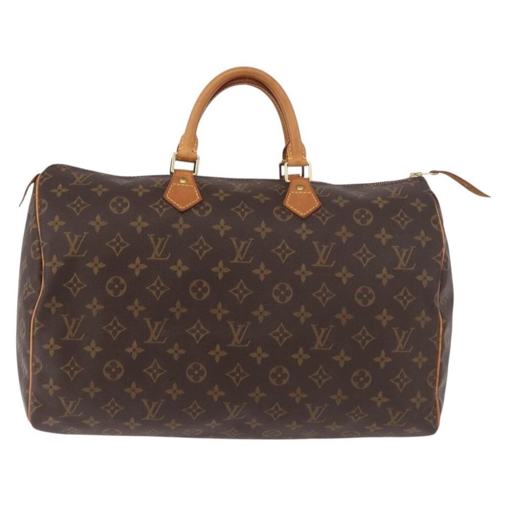 Louis Vuitton Monogram Speedy 40 Handbag Brown
